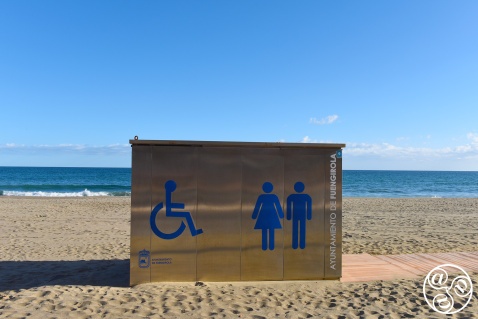 accessible toilets beaches are adapted for bathers with disabilities and wooden boardwalks © Michelle Chaplow