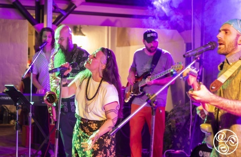 Sara Acero from Cali, Colombia on stage in Jimera de Libar. (c) Michelle Chaplow Pueblos Blancos Music Festival in Jimera de Libar Sara Acero from Cali, Colombia on stage (c) Michelle Chaplow