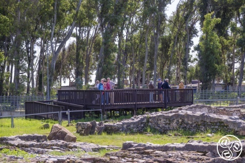 Explore the Paleochristian Basilica of Vega del Mar from elevated platforms featuring interpretation signs and drawings that offer a unique panoramic view of this fascinating archaeological site © Michelle Chaplow Explore the Paleochristian Basilica of Vega del Mar from elevated platforms featuring interpretation signs and drawings that offer a unique panoramic view of this fascinating archaeological site © Michelle Chaplow