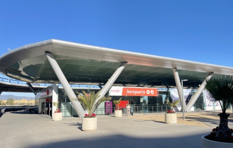 Train station at Malaga Airport. © Michelle Chaplow