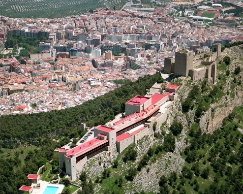 At the Parador de Jaén, enjoy the best of both worlds—stay in a historic castle with sweeping views over the city below © Paradores