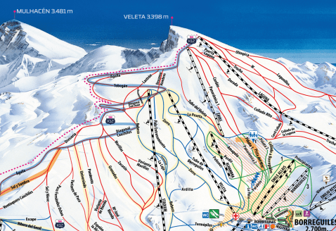 Plan of Sierra Nevada ski runs