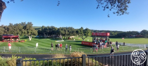 Andalucia Masters starters on the Valderrama 10th tee early on Day 1 