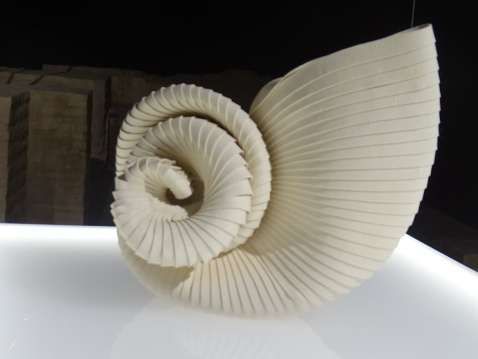 Mercedes Vicente’s elegant white shell, Vortilina. © Fiona Flores-Watson