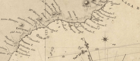 18th Century Map of watchtowers on coast 18th Century Map of watchtowers on coast